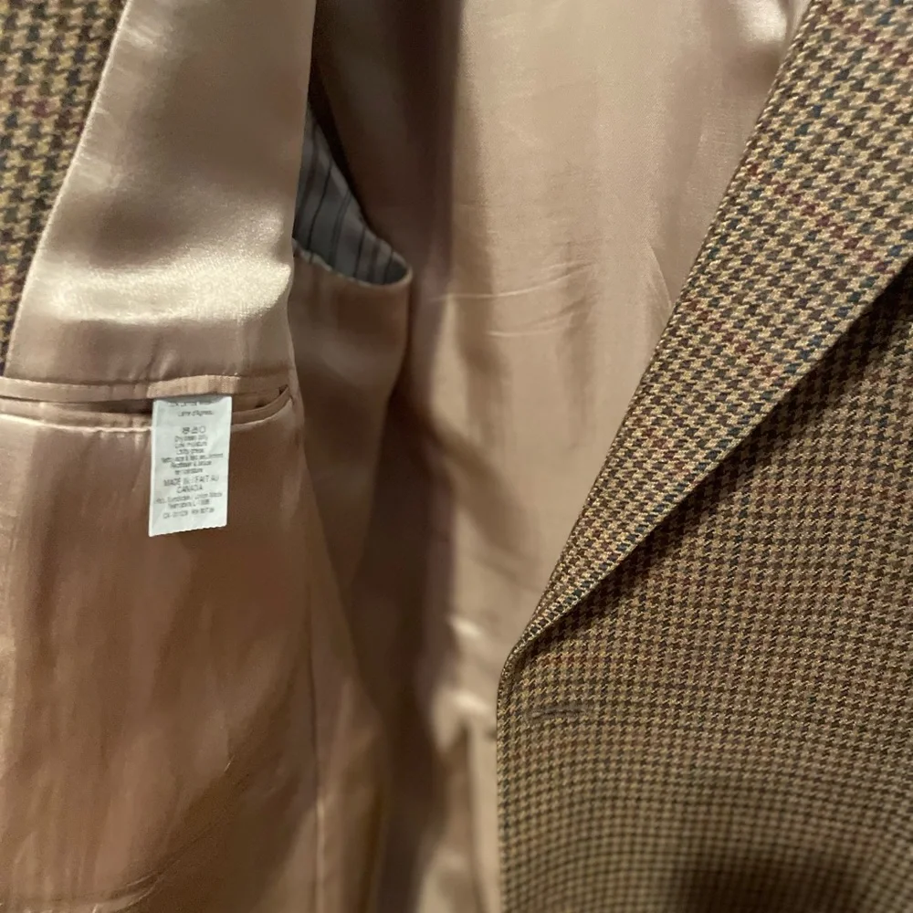 Men's Lauren Ralph Lauren Brown Houndstooth Blazer (46L)

Free Shipping - Picture 8 of 9